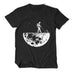 Desarrollar la luna camisetas hombres diseño creativo verano casual streetwear algodón Tops nuevas camisetas divertidas negro 