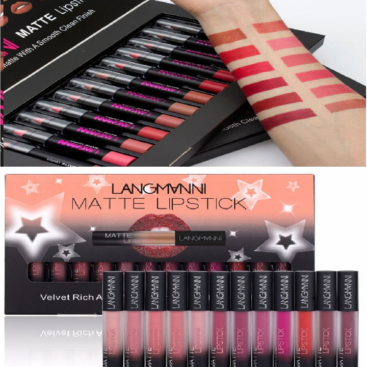 Matte Lipstick Waterproof Long-lasting Velvet Lipstick Set