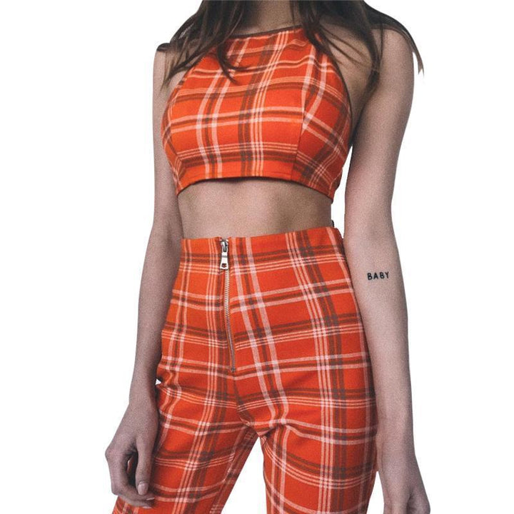 KYLIE  2 PIECE PLAID SET