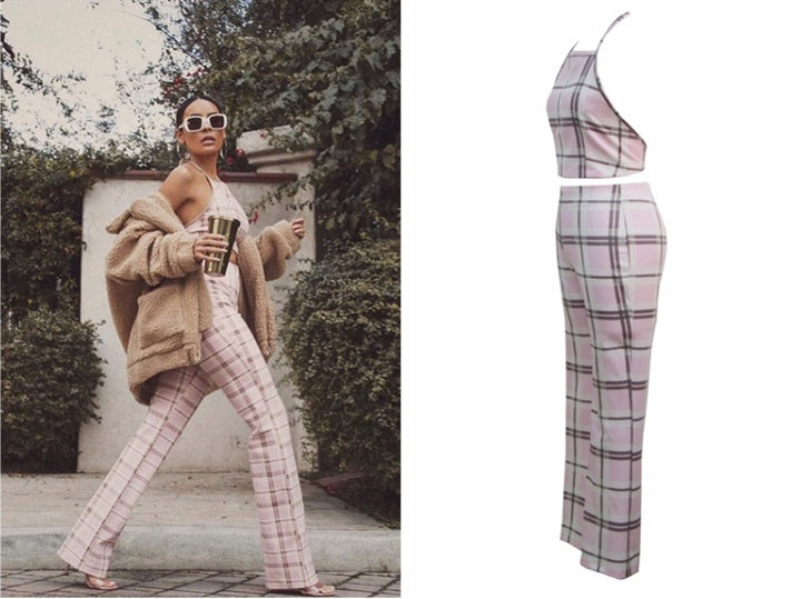 KYLIE  2 PIECE PLAID SET