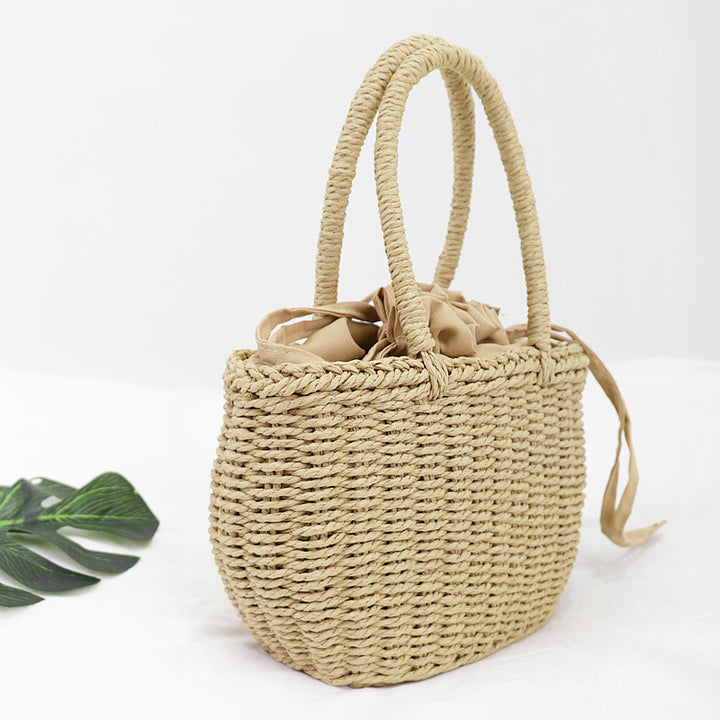 Yogodlns, bolsos de paja para mujer, bolso tejido, bolso de hombro de mimbre para playa de verano, bolso de bambú, bolso grande, bolso de hombro a la moda