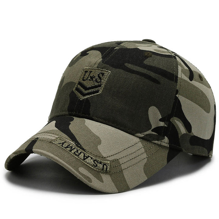 Gorra De Camuflaje Para Hombre Gorra De Béisbol Bordada De Moda De Tendencia Sombrero Para El Sol Con Sombrilla Anti-Uv