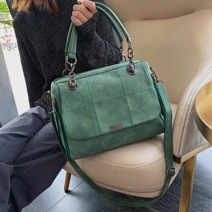 Bolsos de hombro mate para mujer, bolsos de mano de gran capacidad Matcha verde de cuero PU para mujer, bolso Boston para viaje, bolsos de mano