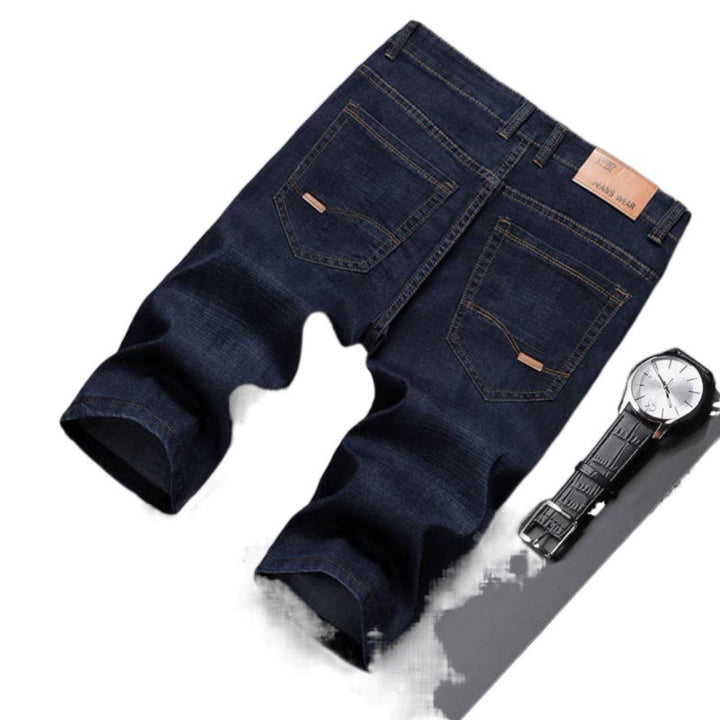 Men's Five-point Casual  Thin Loose Elastic Middle Pants Breeches