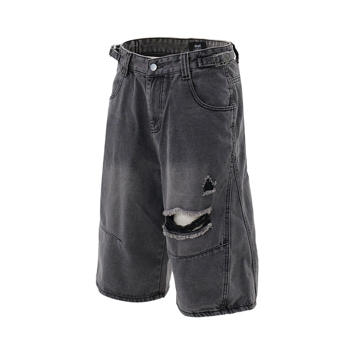 Pantalones cortos sueltos retro American Street lavados desgastados para hombre