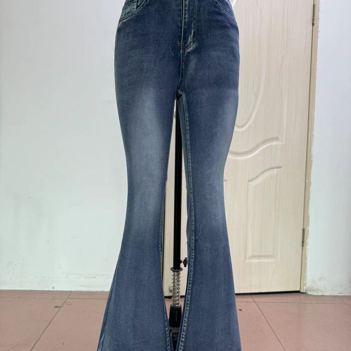 Women's Vintage Jeans High Elastic Pocket Embroidered Vintage Jeans