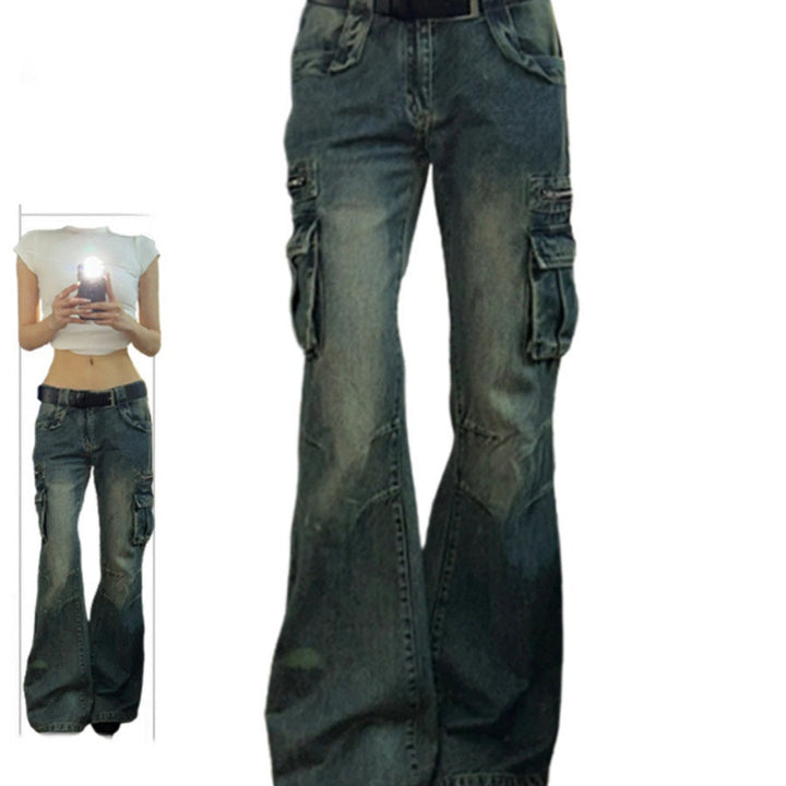 Women's American-style Retro Workwear Jeans