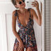 Women's Strappy Low-cut Printed Dress