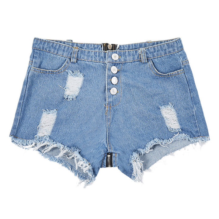 Denim Shorts Nachtclub frauen Sexy Hohe Taille Ripped Loch