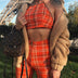 KYLIE  2 PIECE PLAID SET