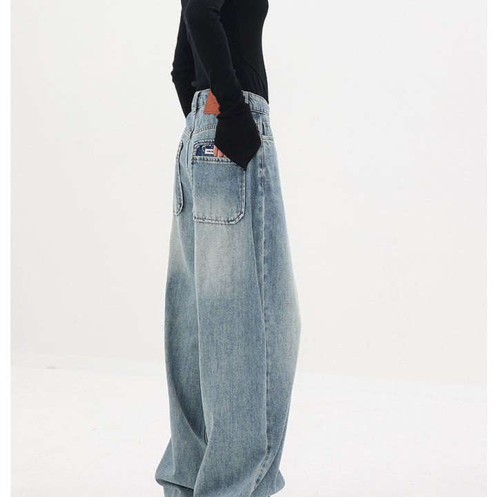 Women's Wide-leg Jeans Loose High Waist Straight Pants