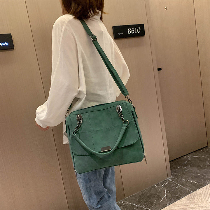 Bolsos de hombro mate para mujer, bolsos de mano de gran capacidad Matcha verde de cuero PU para mujer, bolso Boston para viaje, bolsos de mano