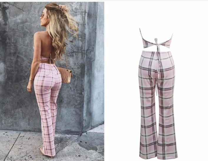 KYLIE  2 PIECE PLAID SET