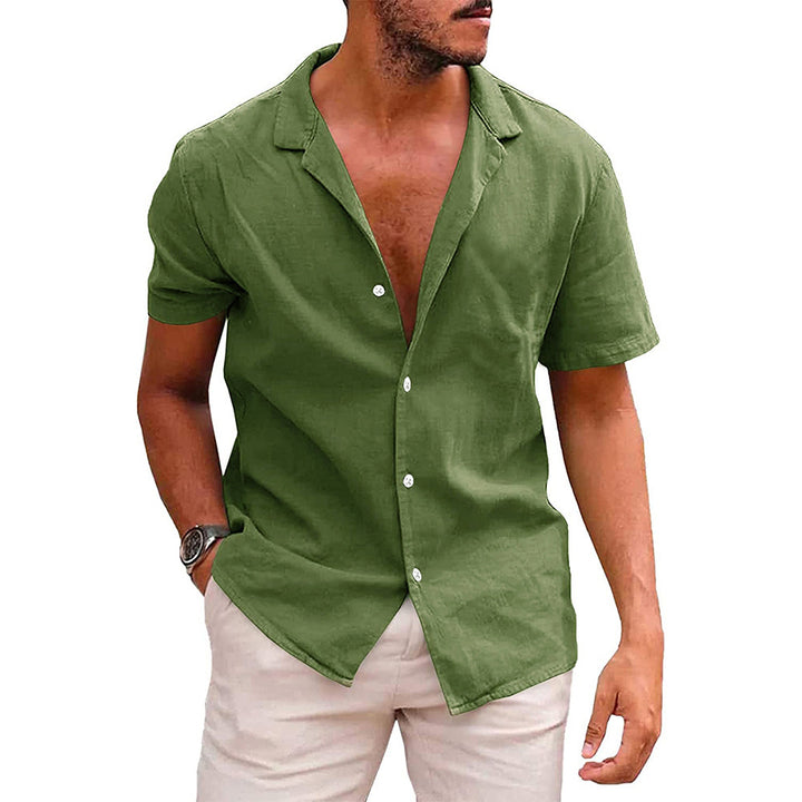 Herren Tops Casual Button Down Shirt Kurzarm Strand Shirt Sommer Herren Kleidung