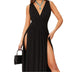 Women's V-neck Sleeveless Long Dress