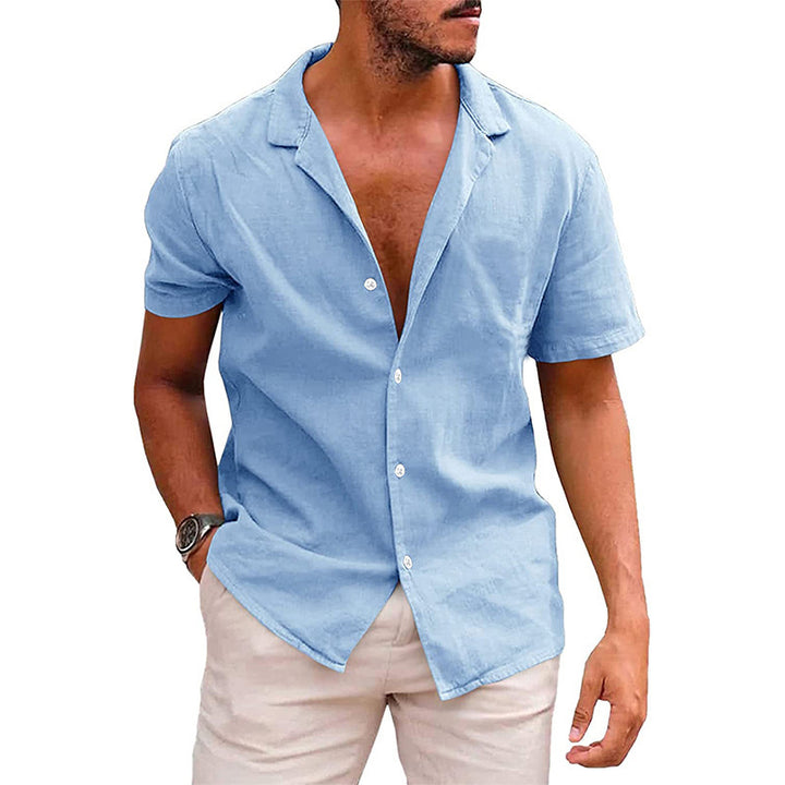 Herren Tops Casual Button Down Shirt Kurzarm Strand Shirt Sommer Herren Kleidung