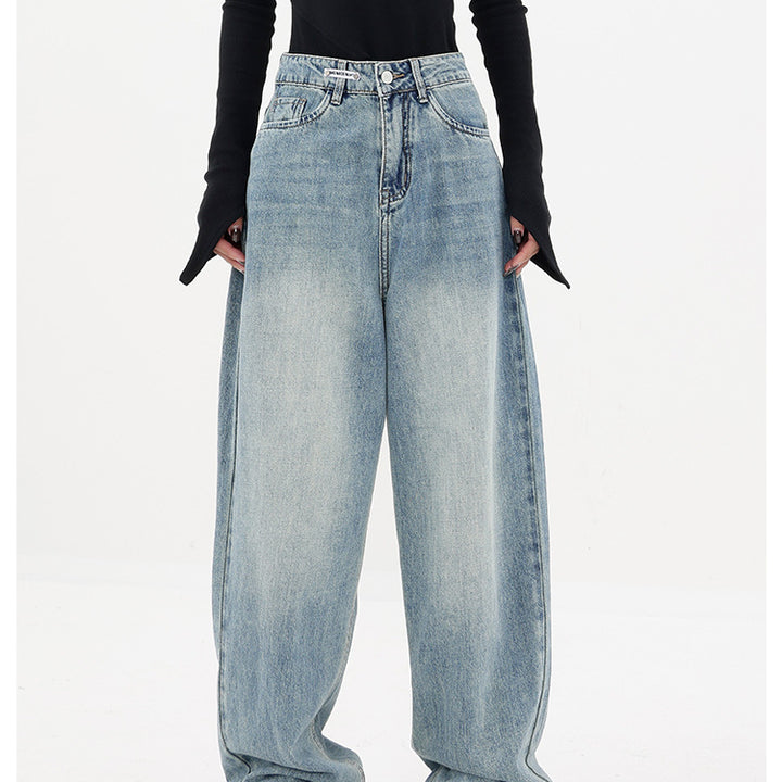 Women's Wide-leg Jeans Loose High Waist Straight Pants