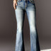 Women's Vintage Jeans High Elastic Pocket Embroidered Vintage Jeans