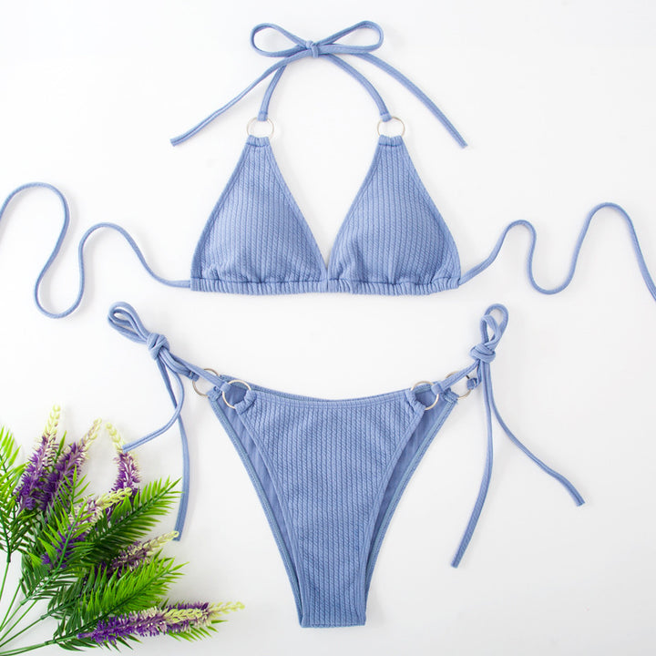 Sexy Bikini Set Sommer Seitlich Binden Tanga Bandage Stil Badeanzug Damenbekleidung