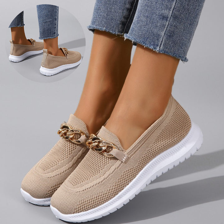 Kette Flats Schuhe Frauen Mesh Sport Wanderschuhe