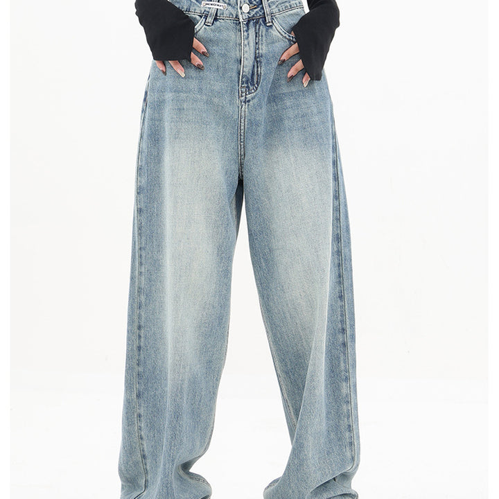 Women's Wide-leg Jeans Loose High Waist Straight Pants