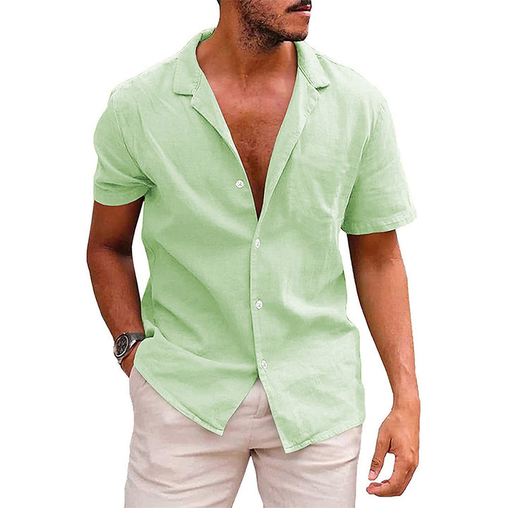 Herren Tops Casual Button Down Shirt Kurzarm Strand Shirt Sommer Herren Kleidung