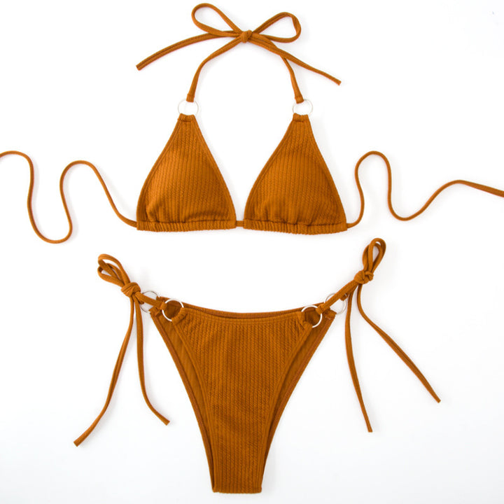 Sexy Bikini Set Sommer Seitlich Binden Tanga Bandage Stil Badeanzug Damenbekleidung