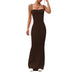 Women's Hip Spaghetti Straps Maxi Dress