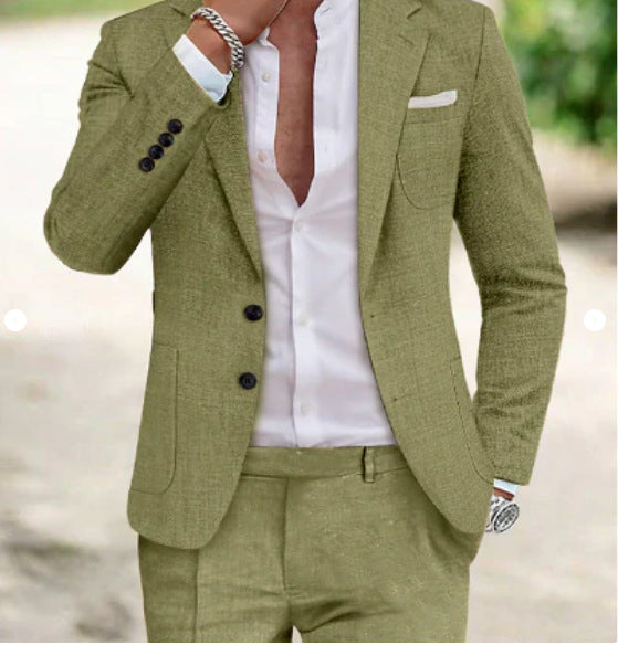 Two-piece Digital Printing Suit With Two Buttons Suit