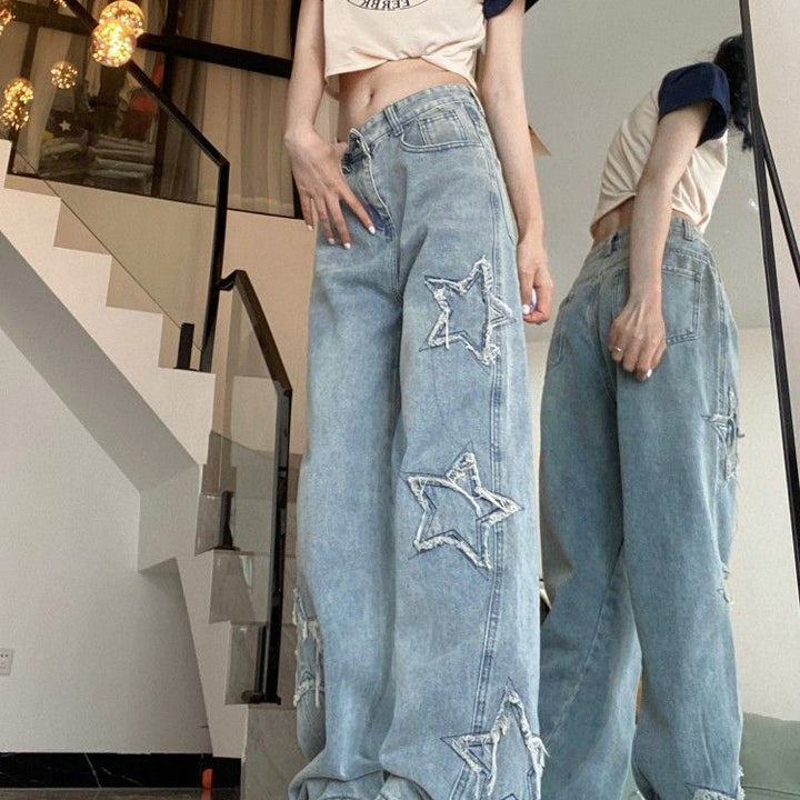 Women's Fashionable American Retro High Street Jeans