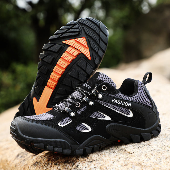 Botas de senderismo al aire libre para hombre, zapatos de Trekking transpirables de verano, zapatillas antideslizantes para caminar, escalar, montañismo y acampar