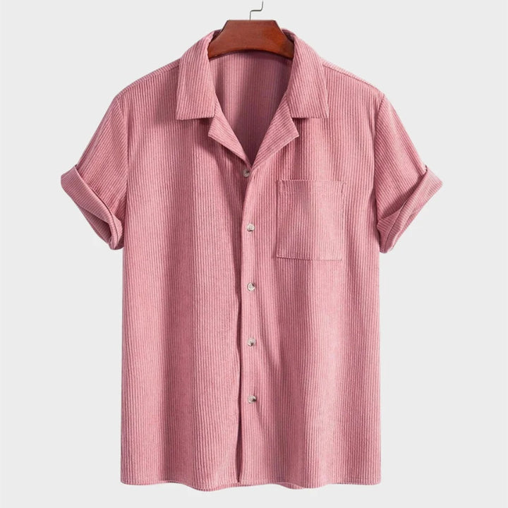 Camisa casual de color sólido de moda para hombre