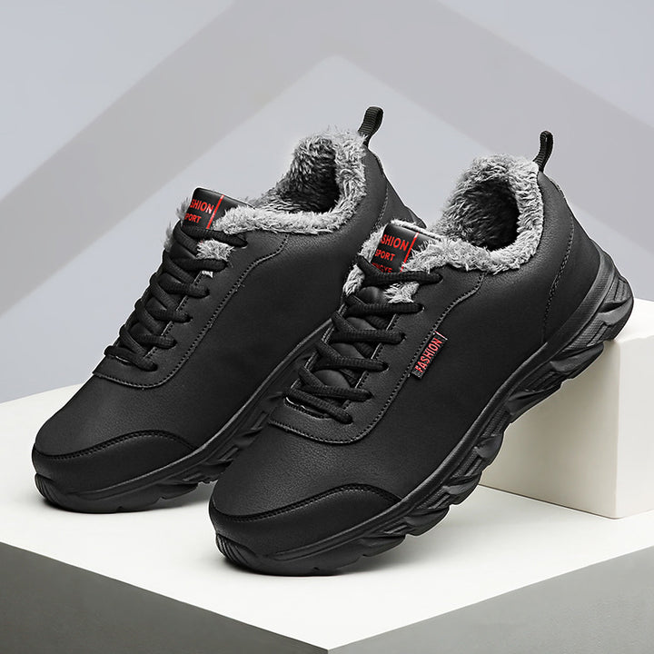 Zapatillas de deporte para hombre Zapatos deportivos cálidos de invierno con felpa