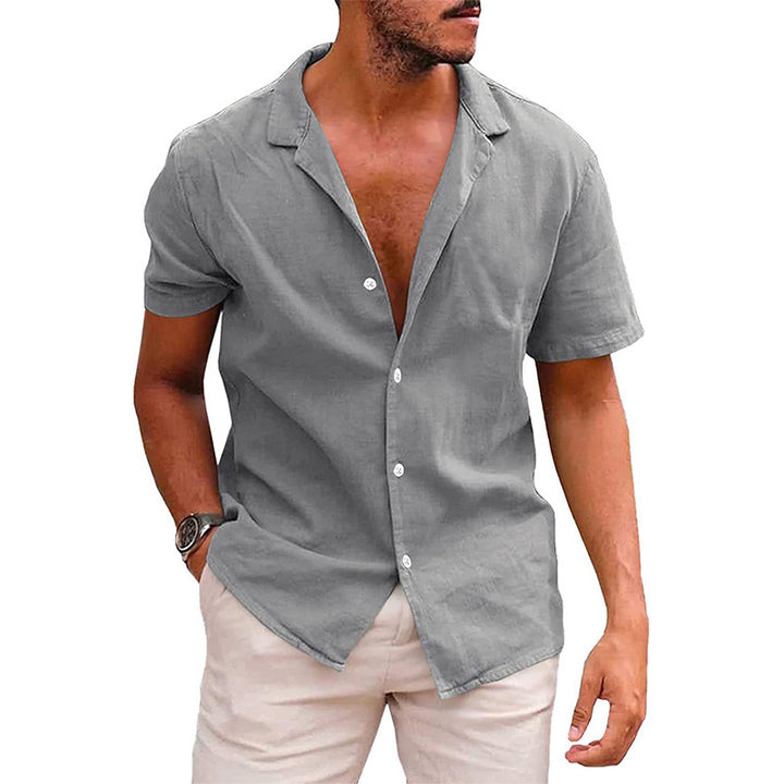 Herren Tops Casual Button Down Shirt Kurzarm Strand Shirt Sommer Herren Kleidung