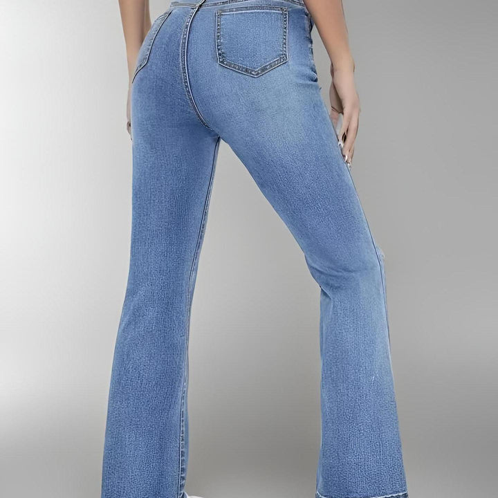 Women's High Waist Straight Slim Fit All-match Stretch Jeans