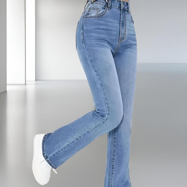 Women's High Waist Straight Slim Fit All-match Stretch Jeans